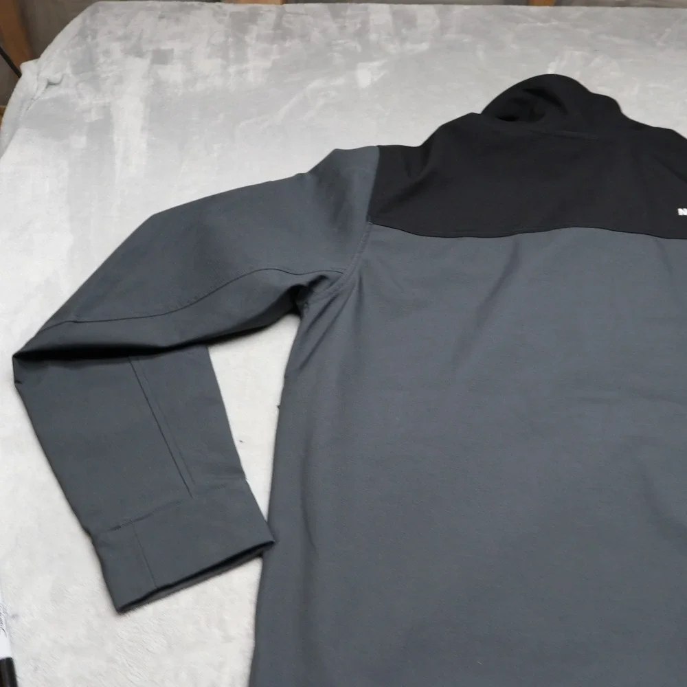 North Face Jacket Mens Large Black Castle Rock Softshell‎ Wind Resistant LOGO